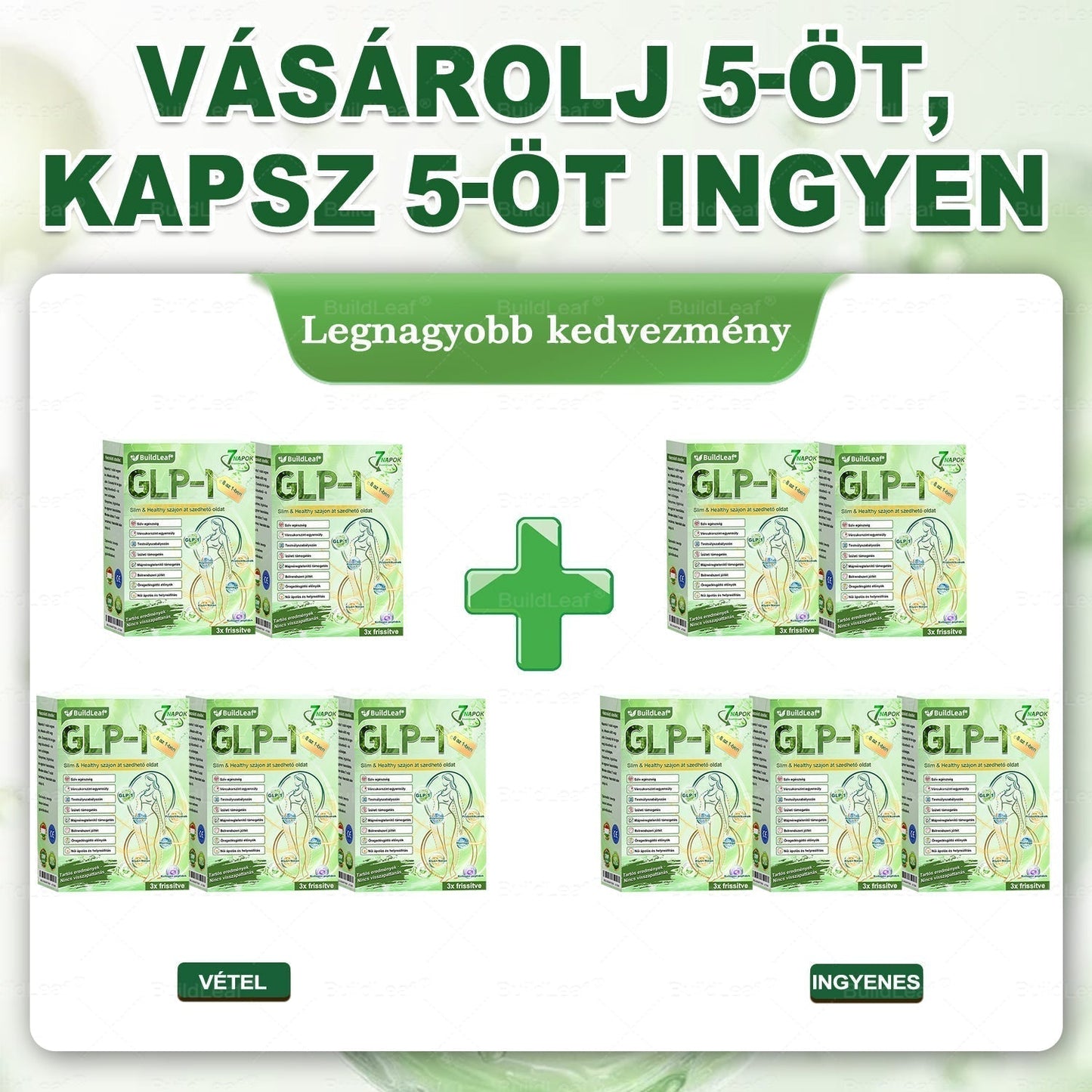 𝖡𝗎𝗂𝗅𝖽𝐿𝑒𝑎𝑓® GLP-1 8 az 1-ben Fit & Vital Szájon át szedhető oldat – Napi egyszer, 7 nap alatt látható változás / Elhízás, szív- és érrendszeri egészség, cukorbetegség, alvási apnoe, bélrendszer egészsége, ízületi problémák és még sok más esetén.🧪